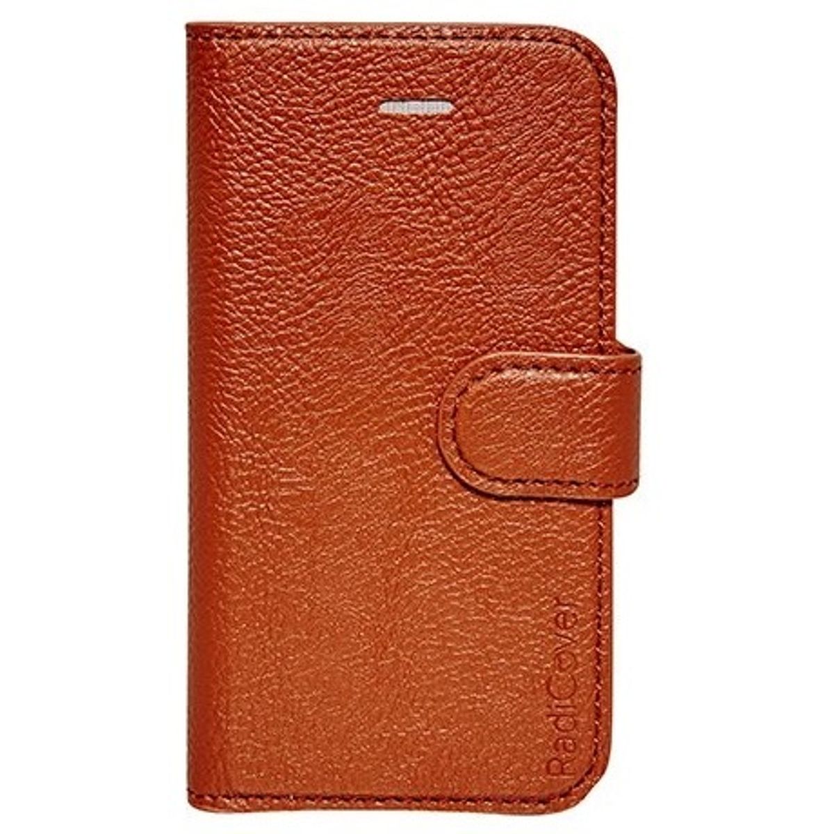 RadiCover Mobilcover Iphone 4/4S cognac brun, flip-side 1 stk.