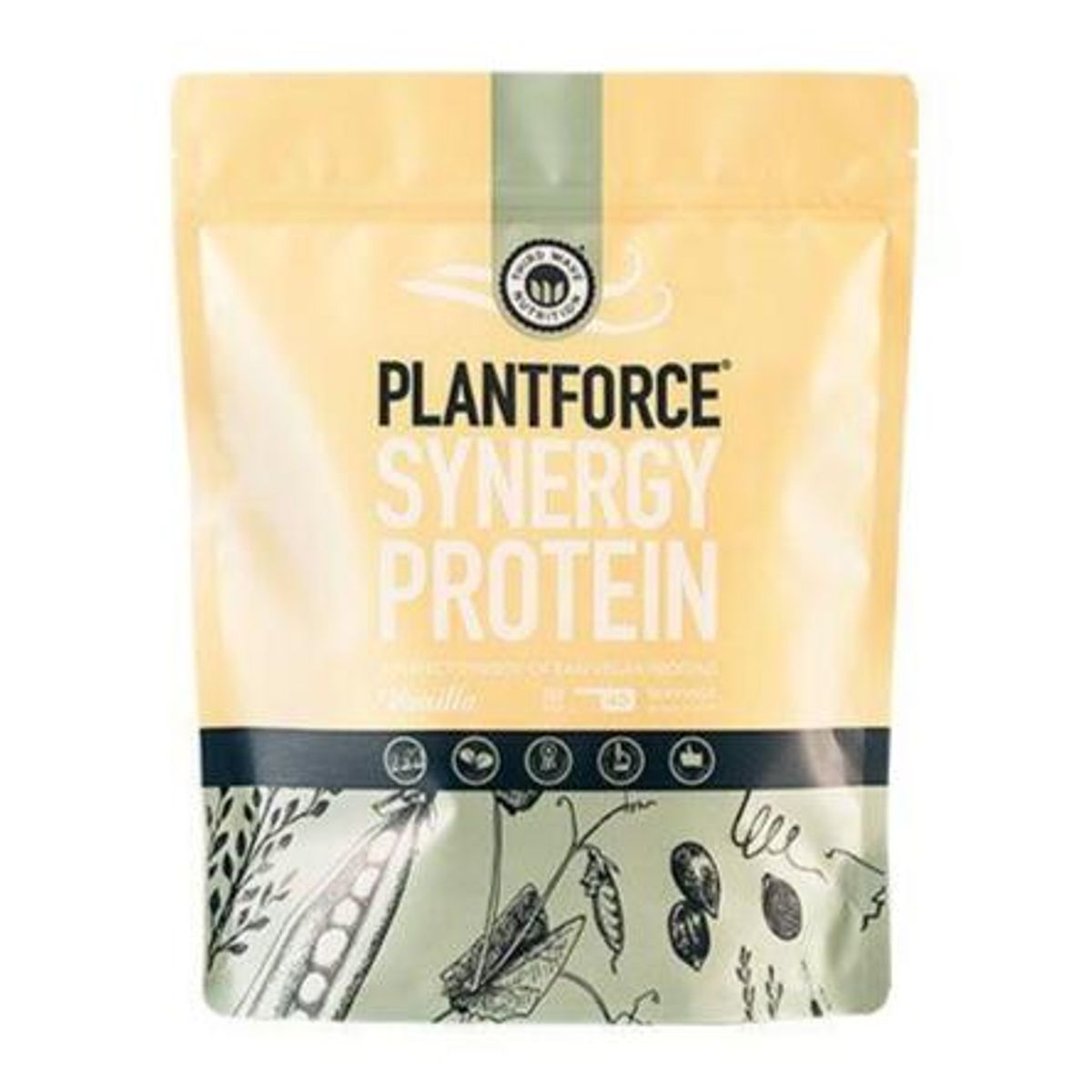 Plantforce Synergy Protein vanilje, 800g.