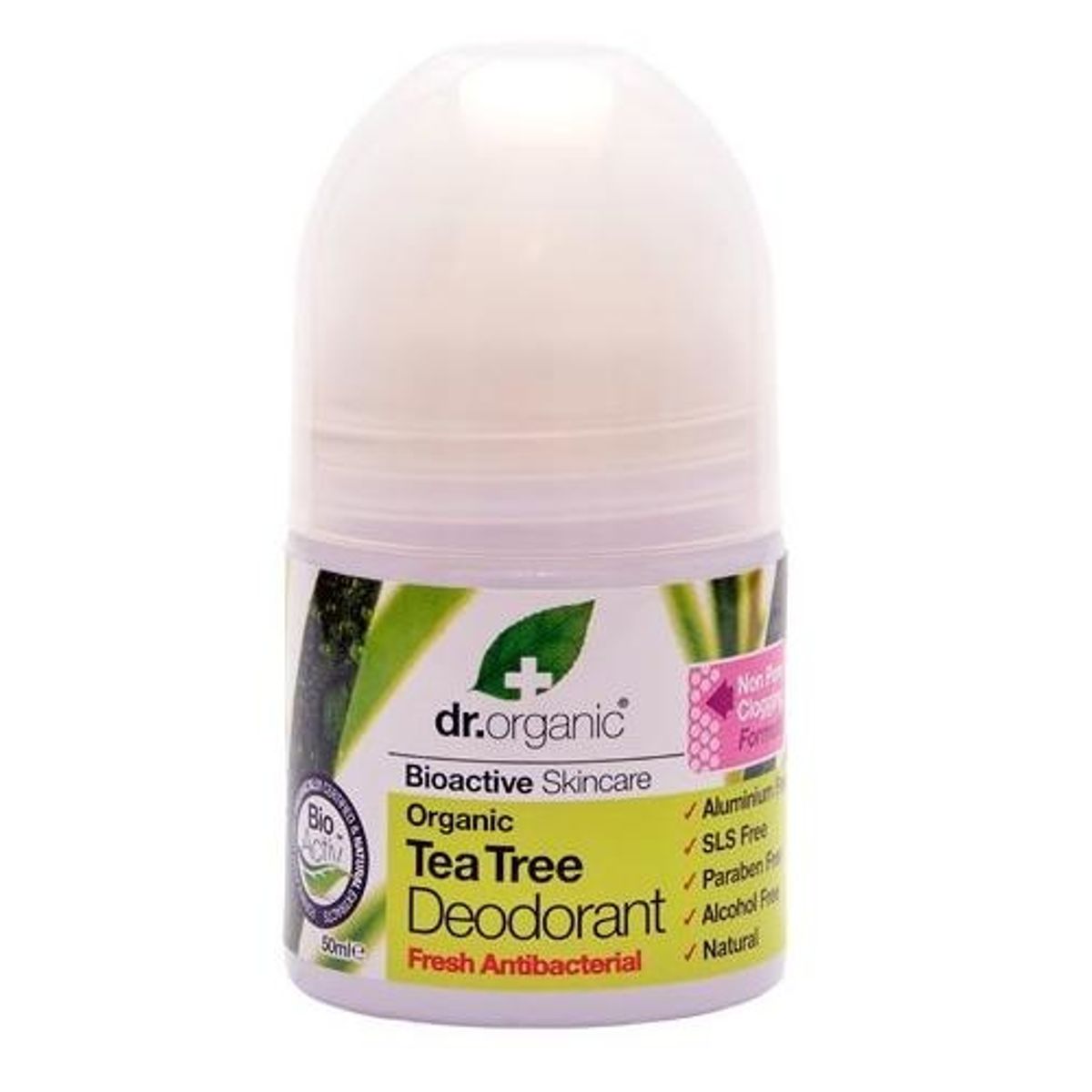 Dr. Organic Deo roll on Tea Tree 50ml.