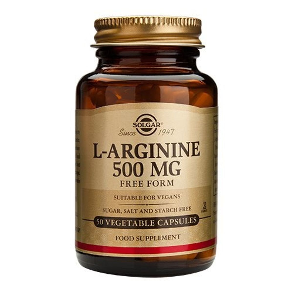 Solgar L-Arginin 500mg, 50 kaps.