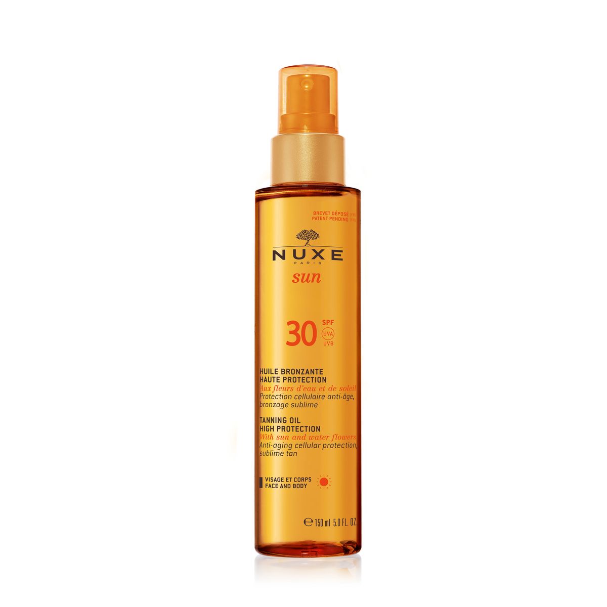 NUXE SUN Tanning Oil Face & Body SPF 30, 150ml.