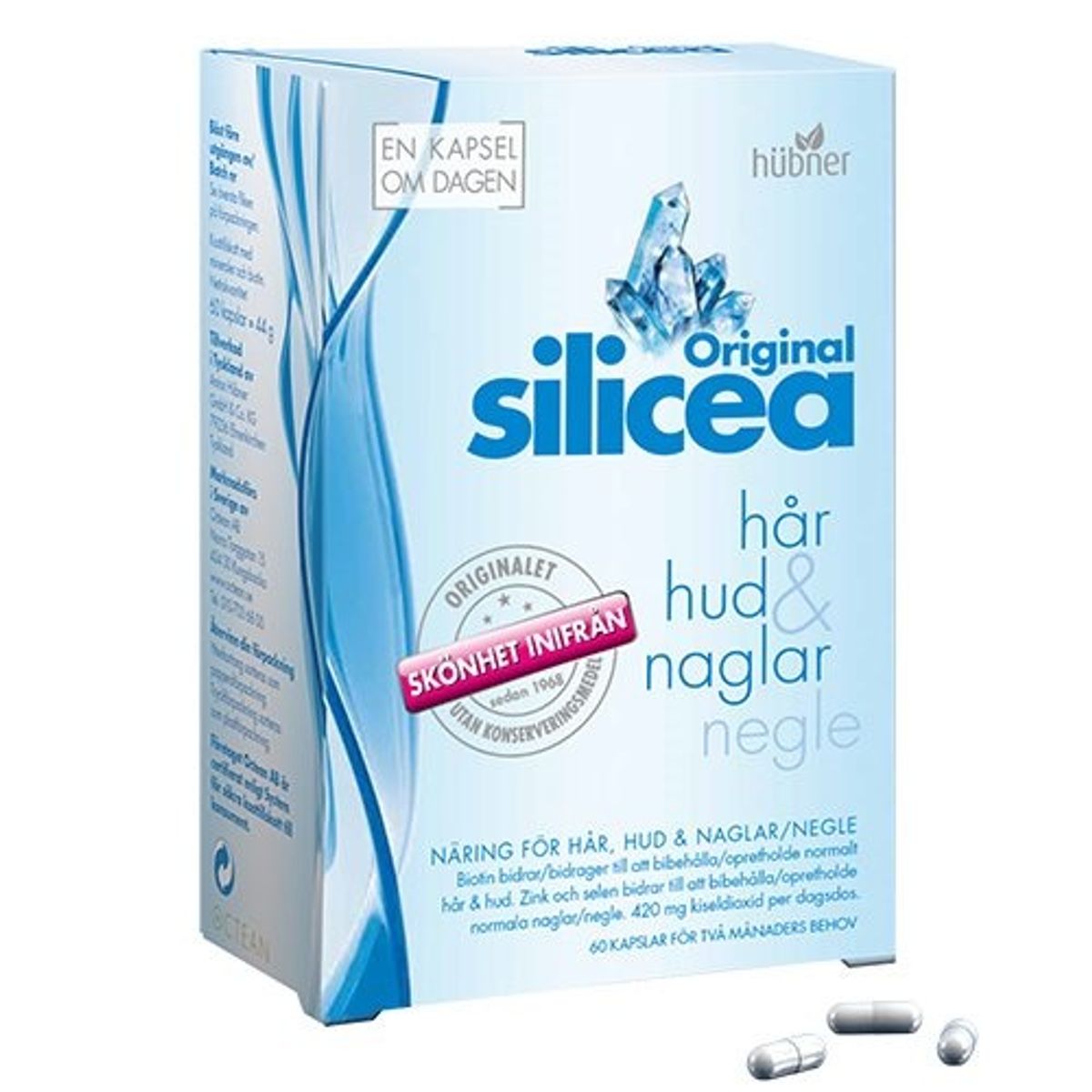 Original silicea hud, hår & negle., 60 kap / 60 g