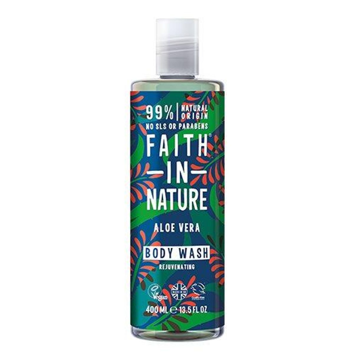 Faith in nature Showergel aloe vera, 400 ml.