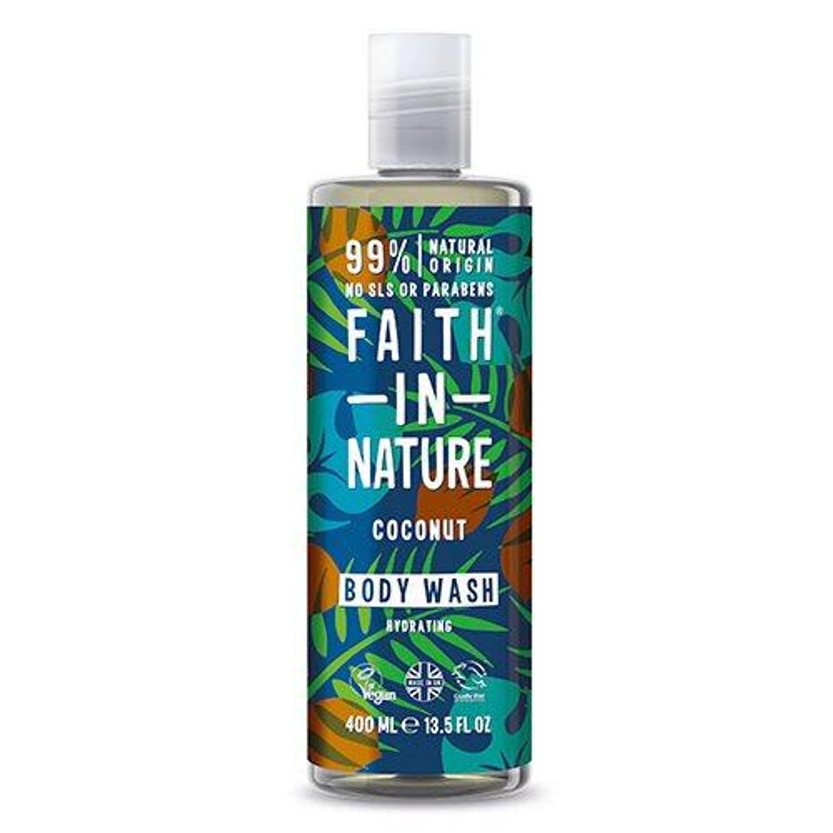 Faith in nature Showergel kokos, 400 ml.