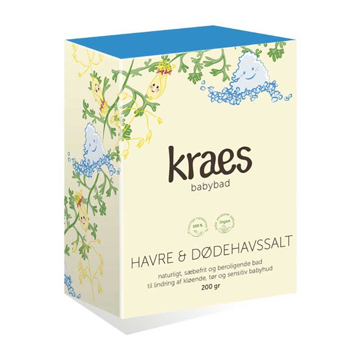 KRAES babybad Havre & Dødehavssalt, 200 g