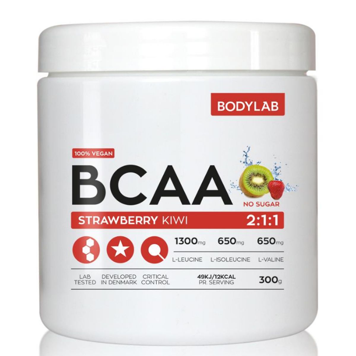 Bodylab BCAA Instant - Strawberry Kiwi, 300g.