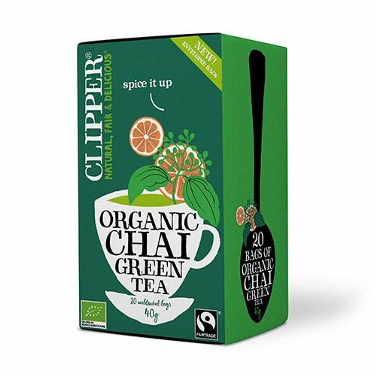 Clipper Grøn Te Chai Ø, 40g