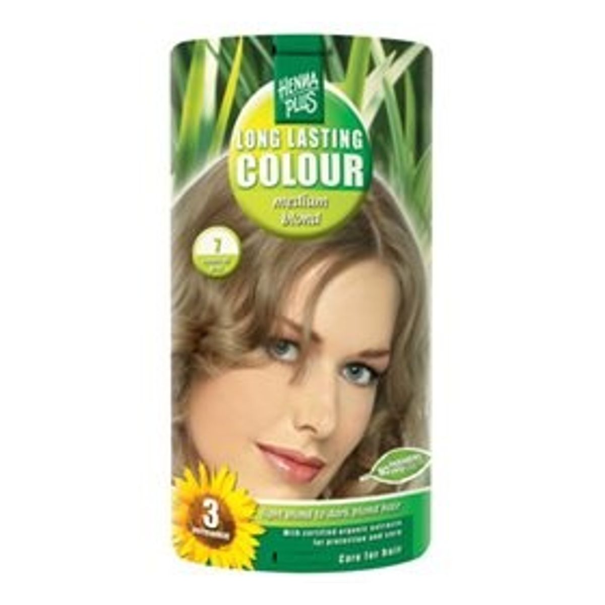 Hennaplus 7 hårfarve medium blond Long Lasting Colour, 40 ml.