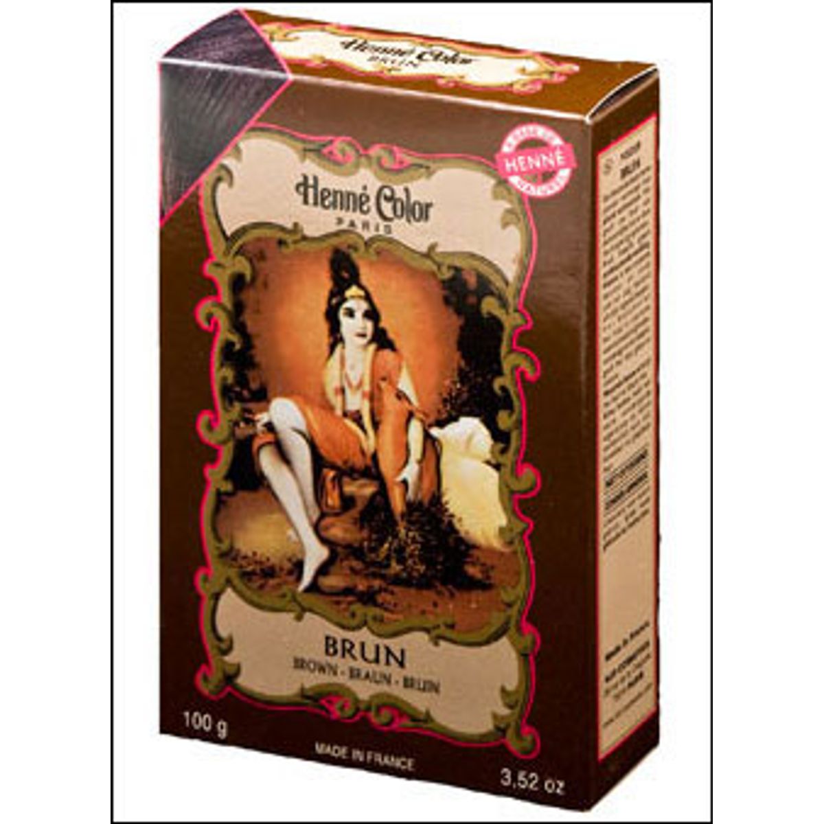 Henna Hårfarve Pulver Brun, 100g.