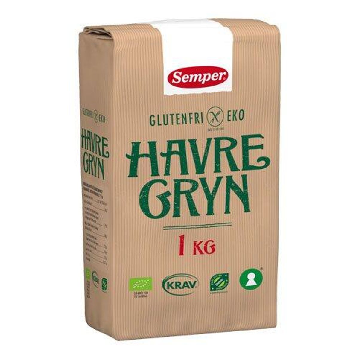 Havregryn glutenfri Ø Semper, 1 kg