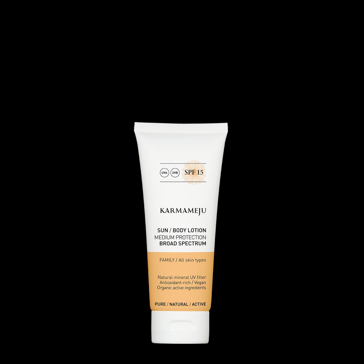 Karmameju SOLCREME TIL KROPPEN / SPF 15 - Travel Size, 100 ml.