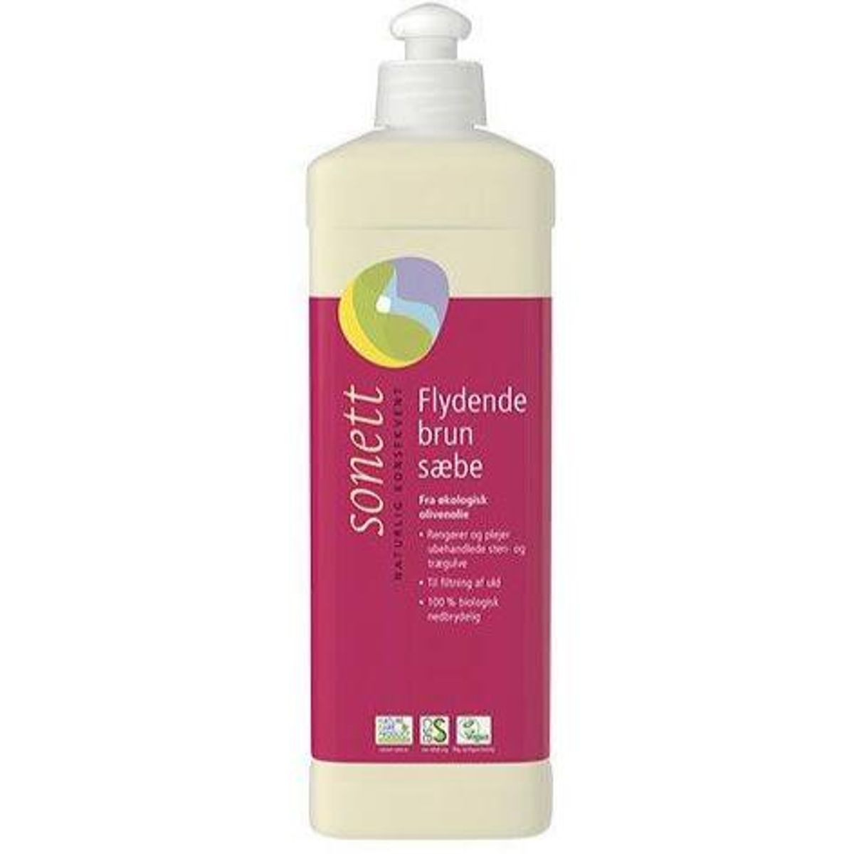 Brun sæbe flydende, 500 ml