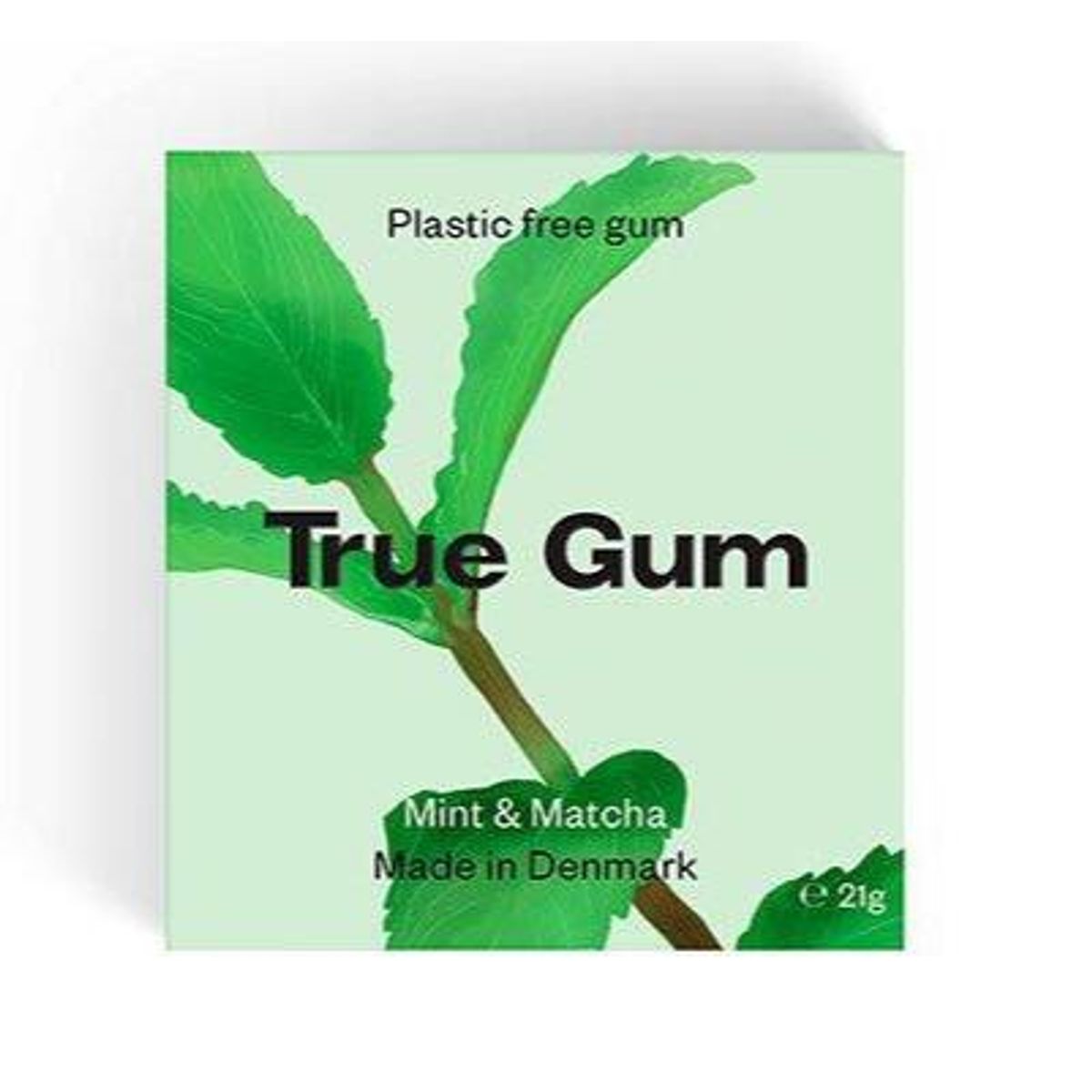 True Gum Tyggegummi Mint & Matcha, 20g.