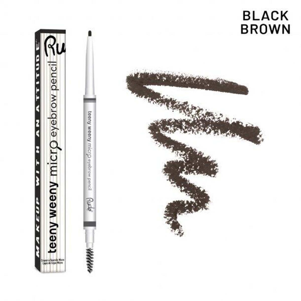 RUDE Cosmetics Teeny Weeny Micro Eyebrow Pen - Black Brown