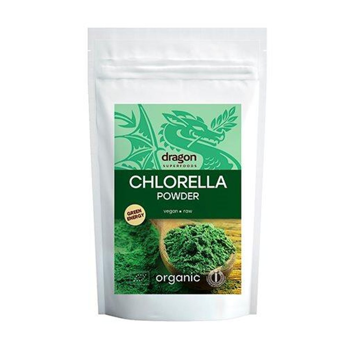 Dragon Superfoods Chlorella pulver Ø, 200g.