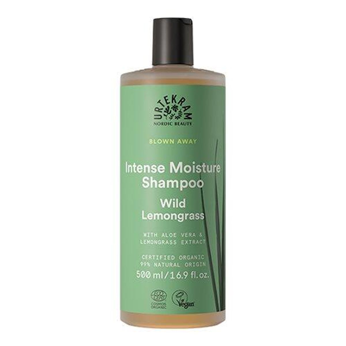 Urtekram Shampoo Wild Lemongrass t. normalt hår, 500ml.