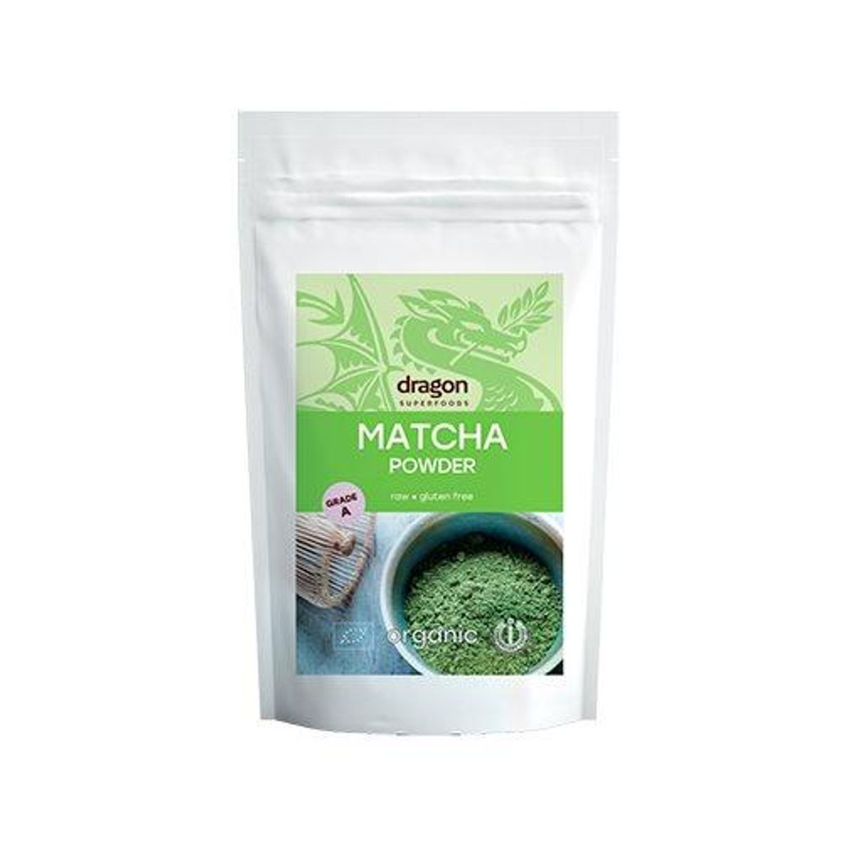 Dragon Superfoods Matcha grøn te pulver Ø, 100g.