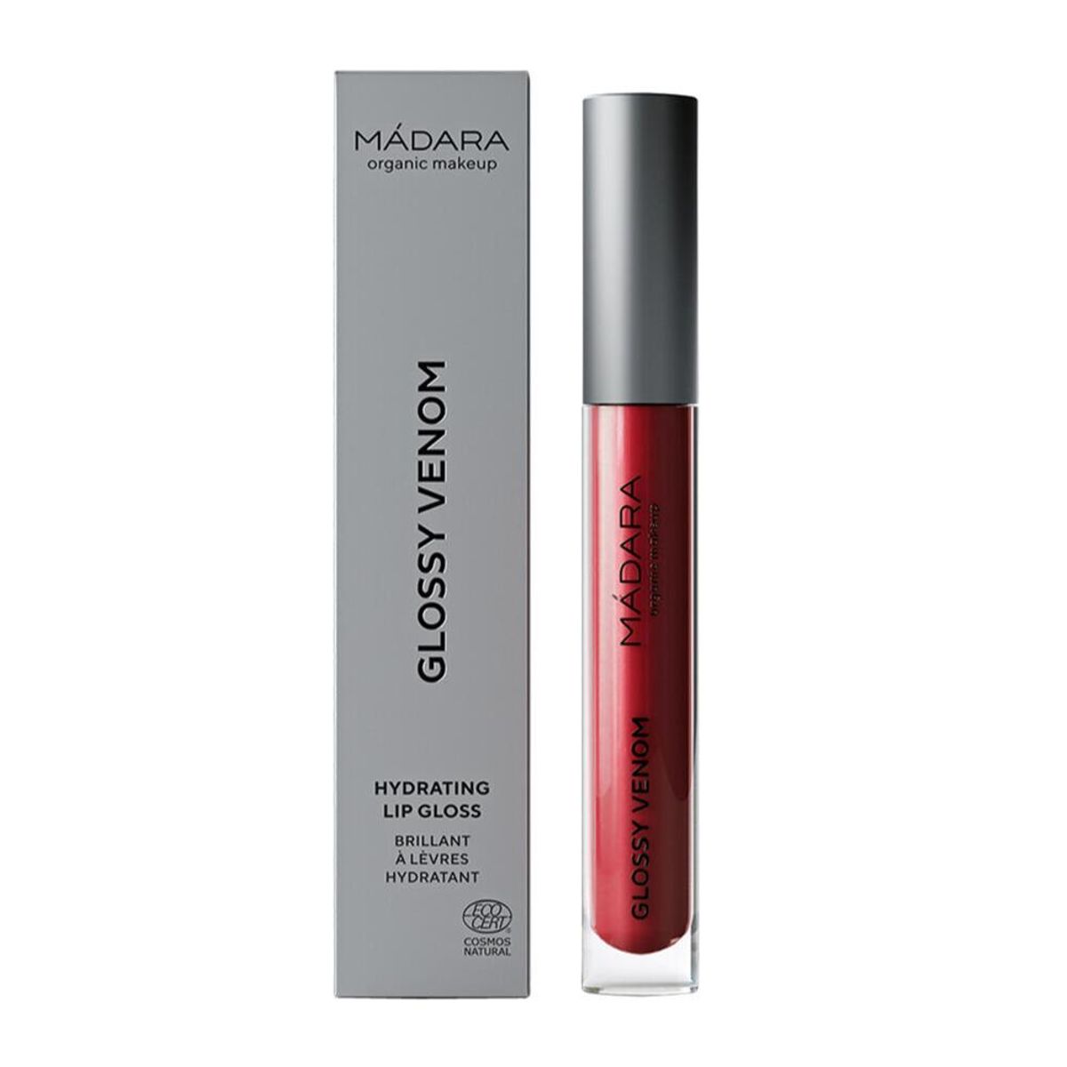 MÃDARA Makeup Glossy Venom Lip Gloss "Ruby Red", 4ml.