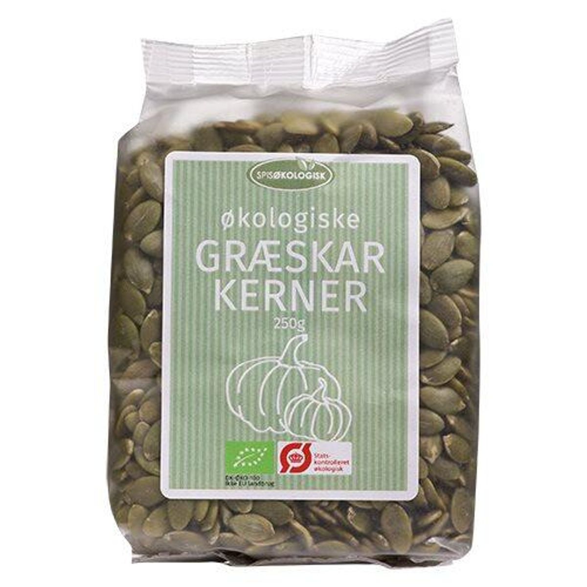 Spis Økologisk Græskarkerner Ø, 250g.