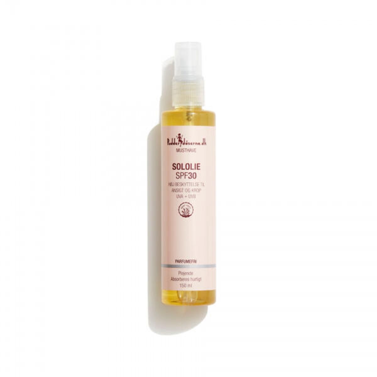 Pudderdåsernes Sololie SPF 30, 150ml.