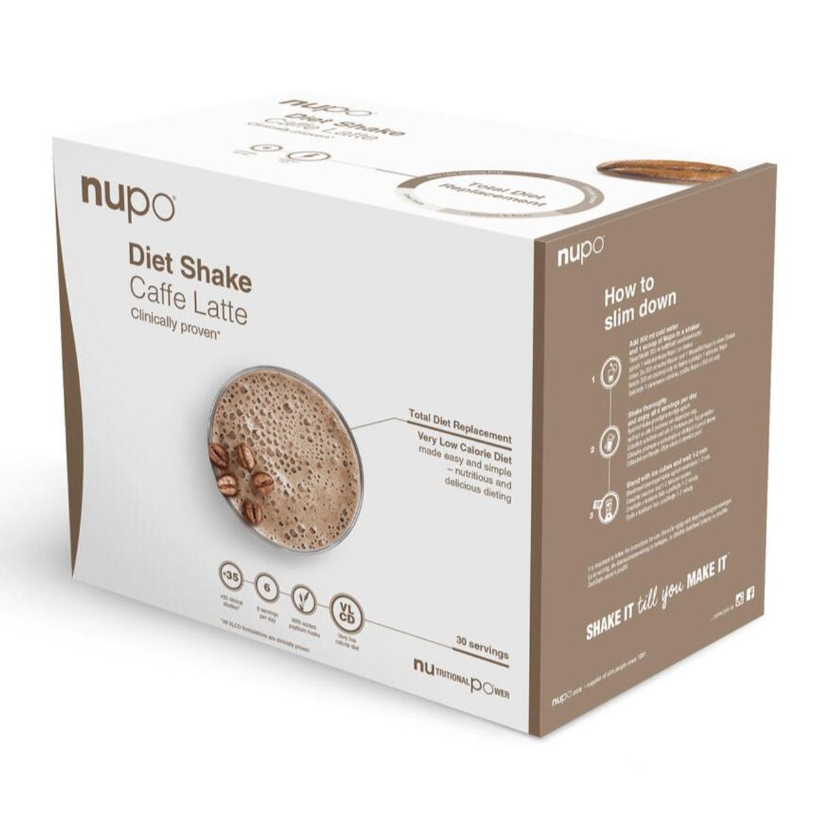 Nupo Cafe Latte Diet Value Pack, 960g.