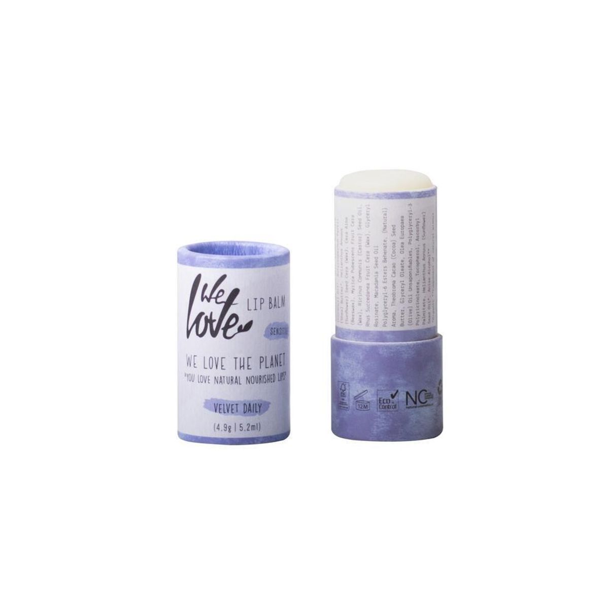 We Love The Planet Lip Balm Velvet Daily, 4,9g.