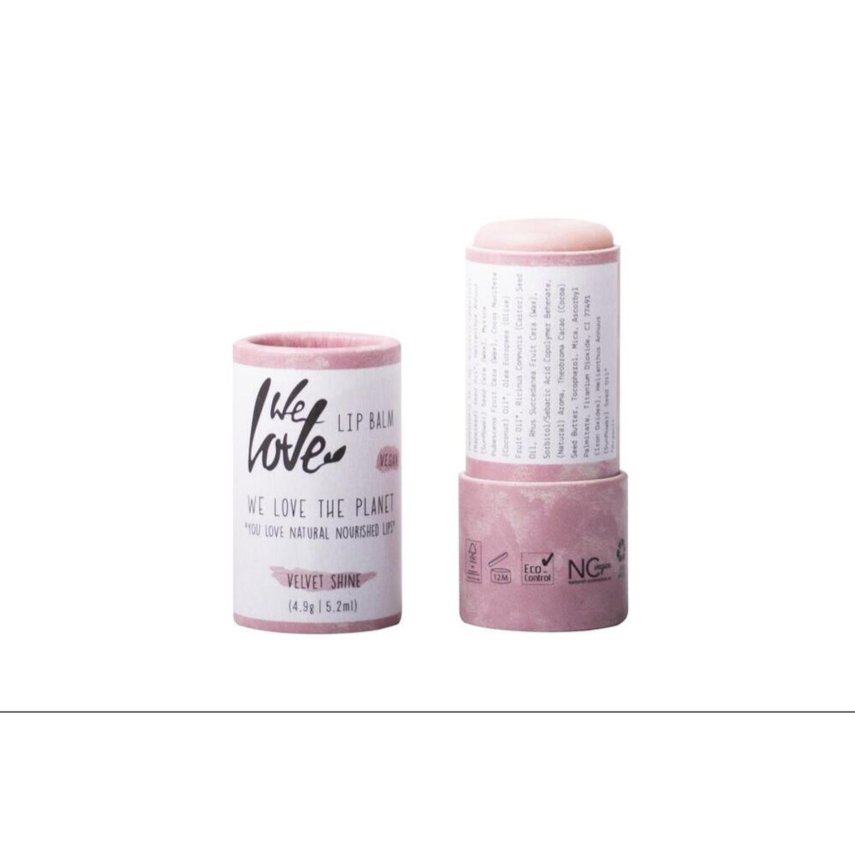 We Love The Planet Lip Balm Velvet Shine, 4,9g.