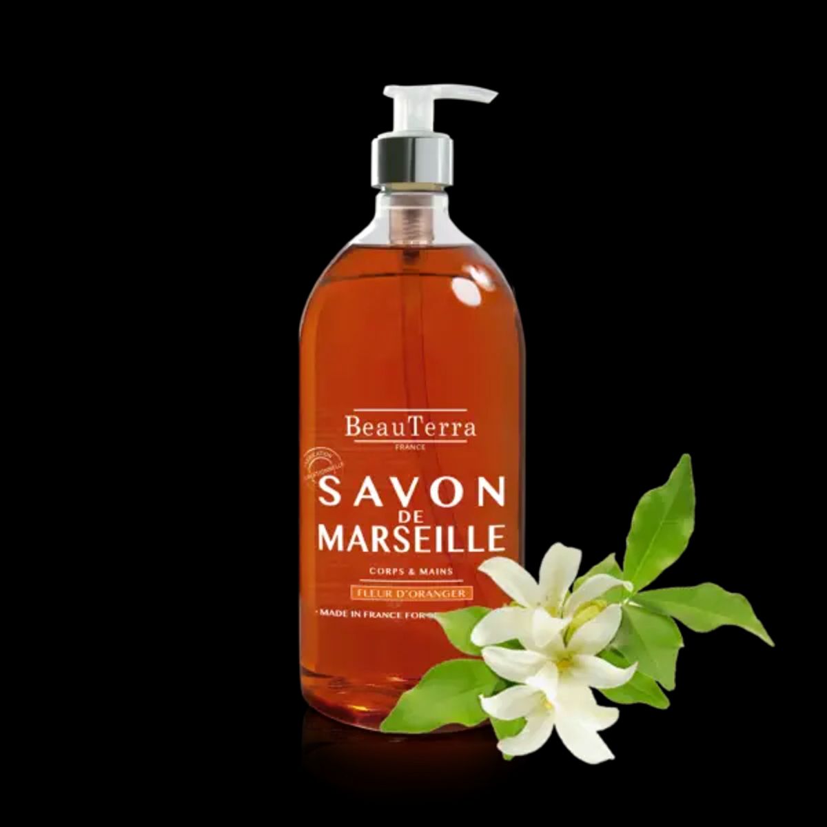 Beau Terra Marseille Liquid Soap - Orange Blossom, 300ml