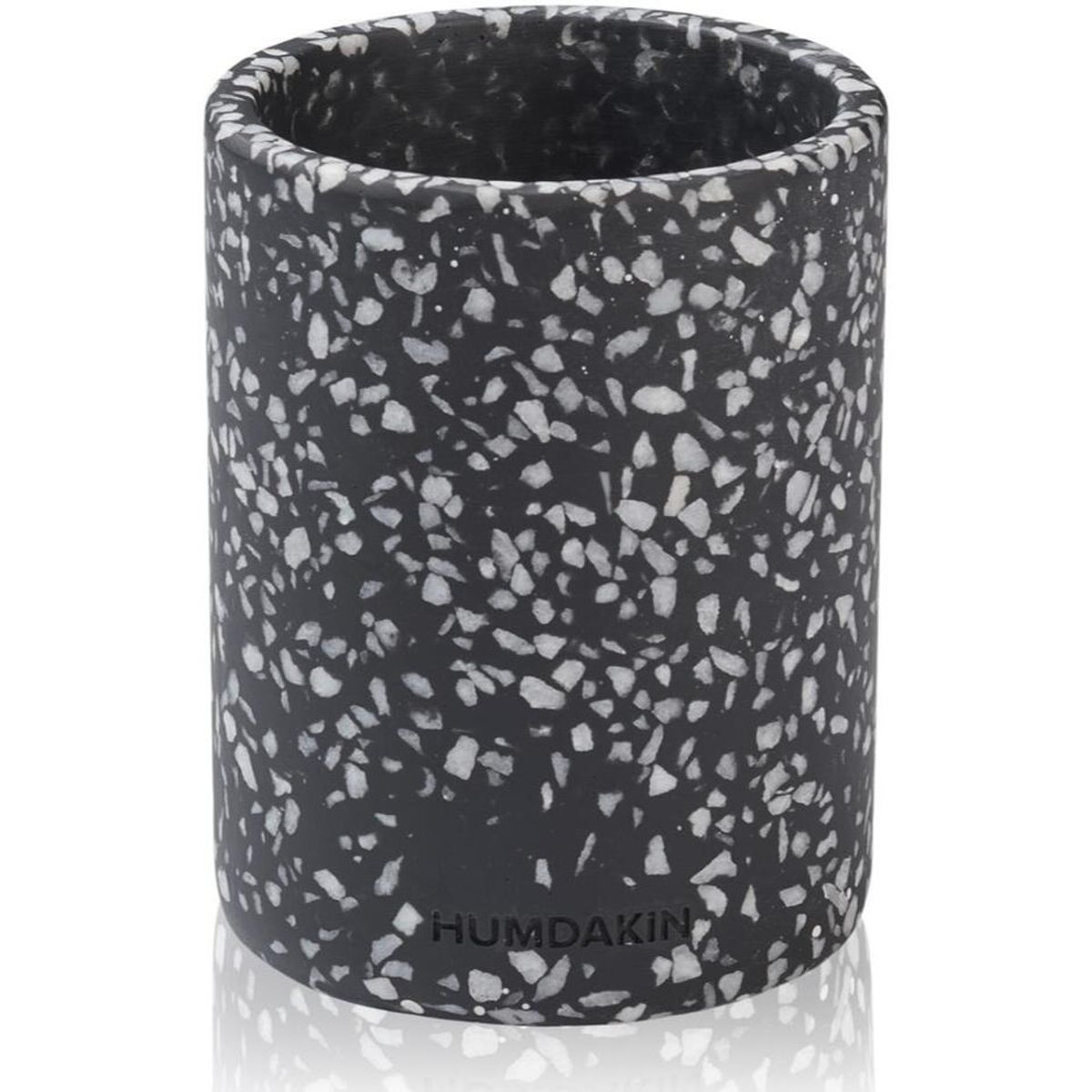 Humdakin LUCCA Terrazzo Vase med låg, sort