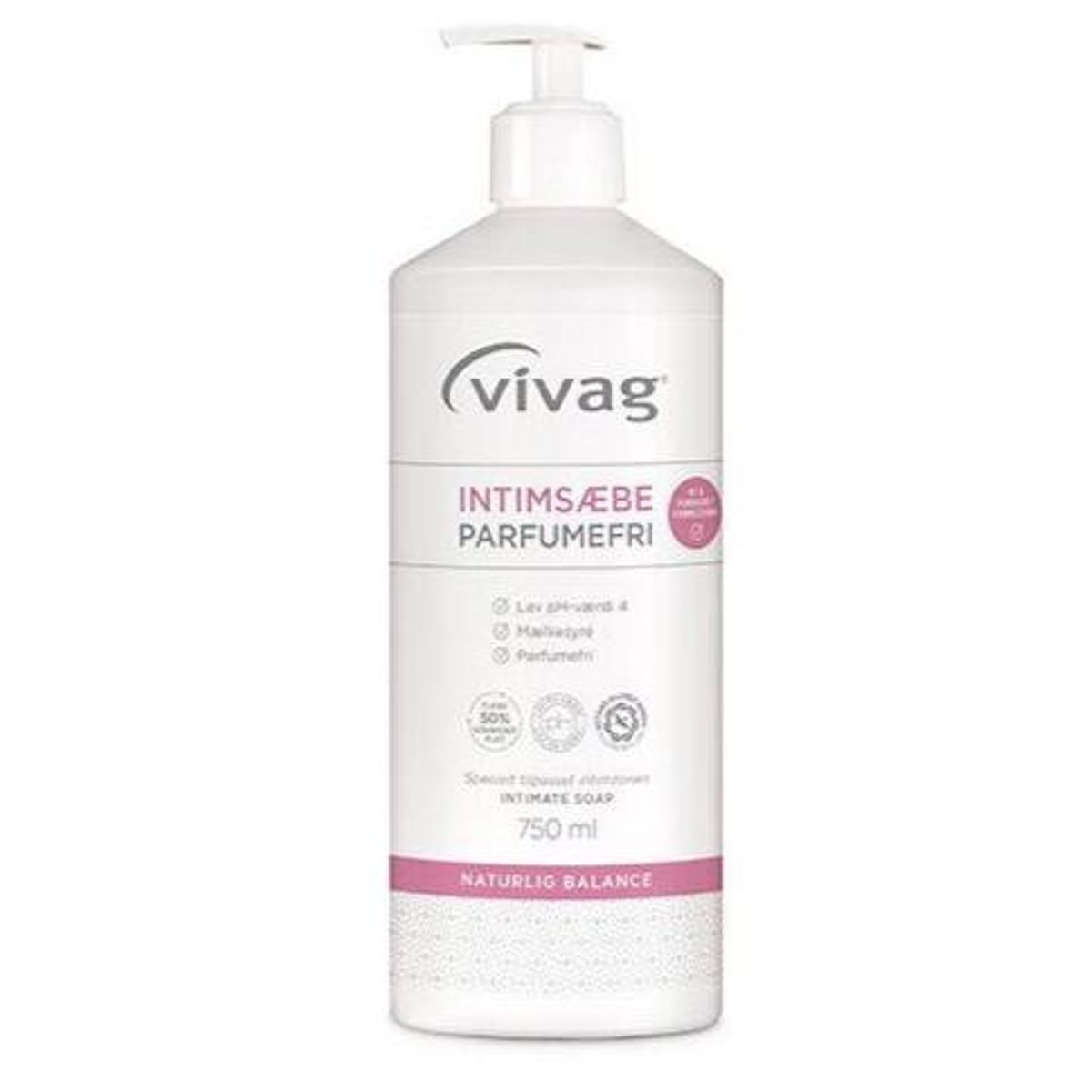 Vivag Intimsæbe Parfumefri, 750ml.