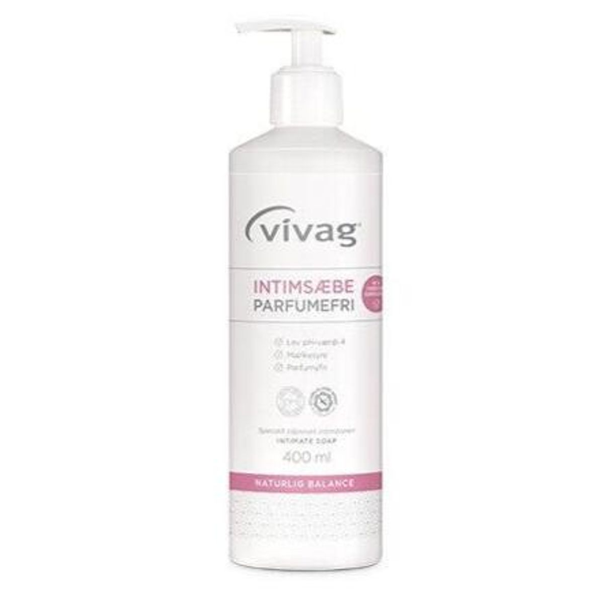 Vivag Intimsæbe Parfumefri, 400ml.