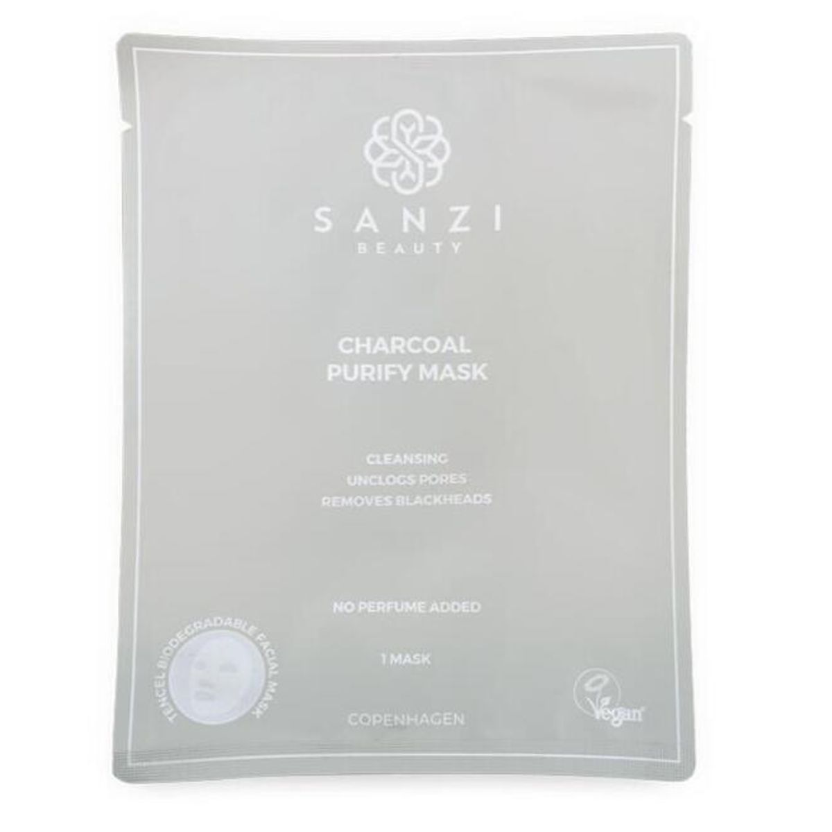 Sanzi Beauty Charcoal Purify Mask, 1stk, 25ml.