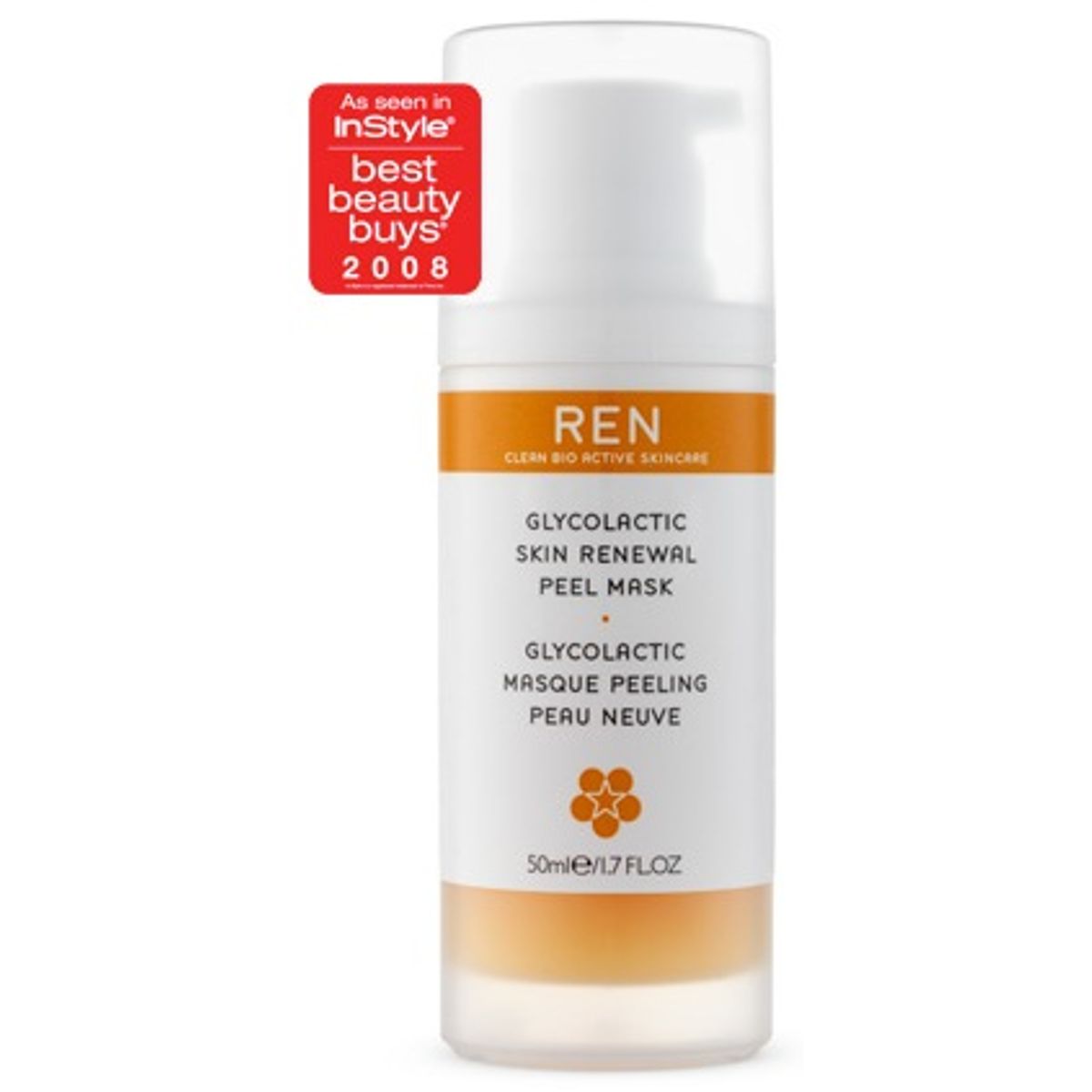 REN Clean Skincare Glycolactic Radiance Renewal Mask, 50ml.