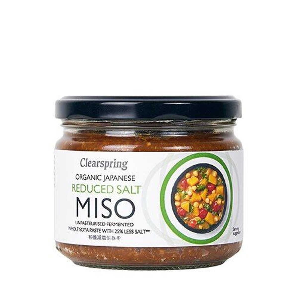 Clearspring Miso Brown Rice Ø reduceret salt, upasteuriseret, 270g