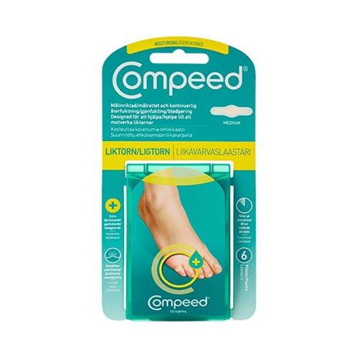 Compeed ligtorn Moist 6 stk