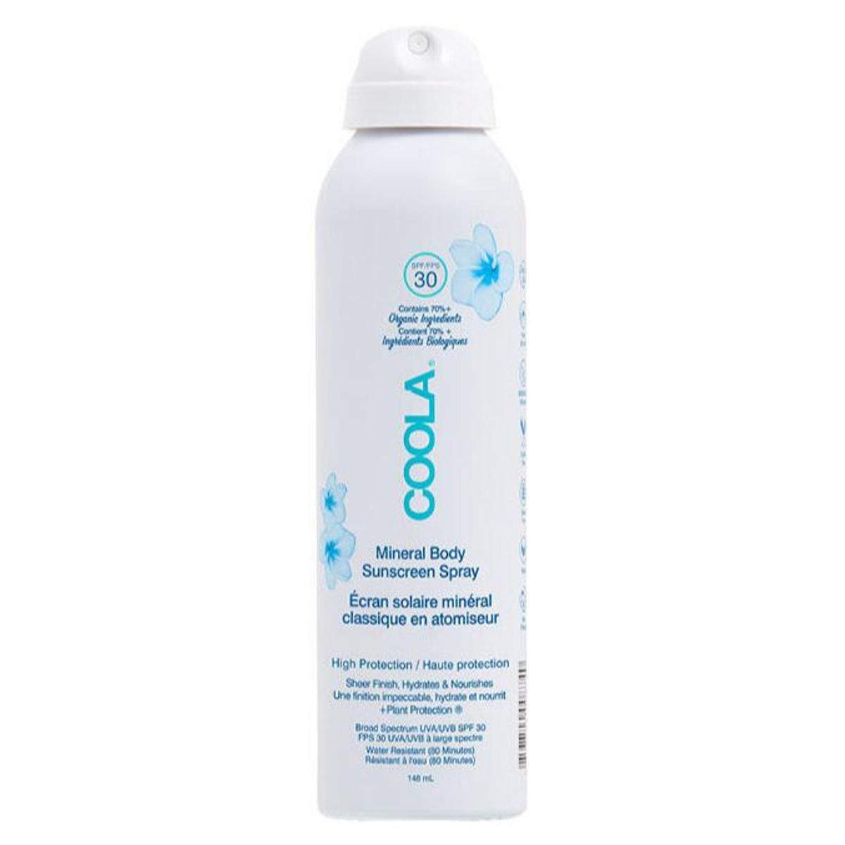 COOLA Mineral Body Spray Fragrance Free SPF 30, 148ml.