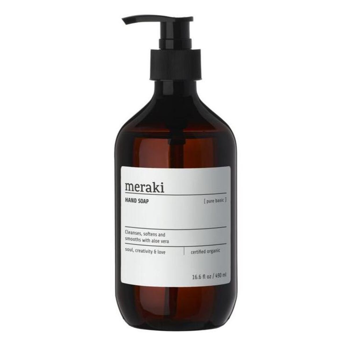 Meraki Håndsæbe, Pure Basic, 490ml.