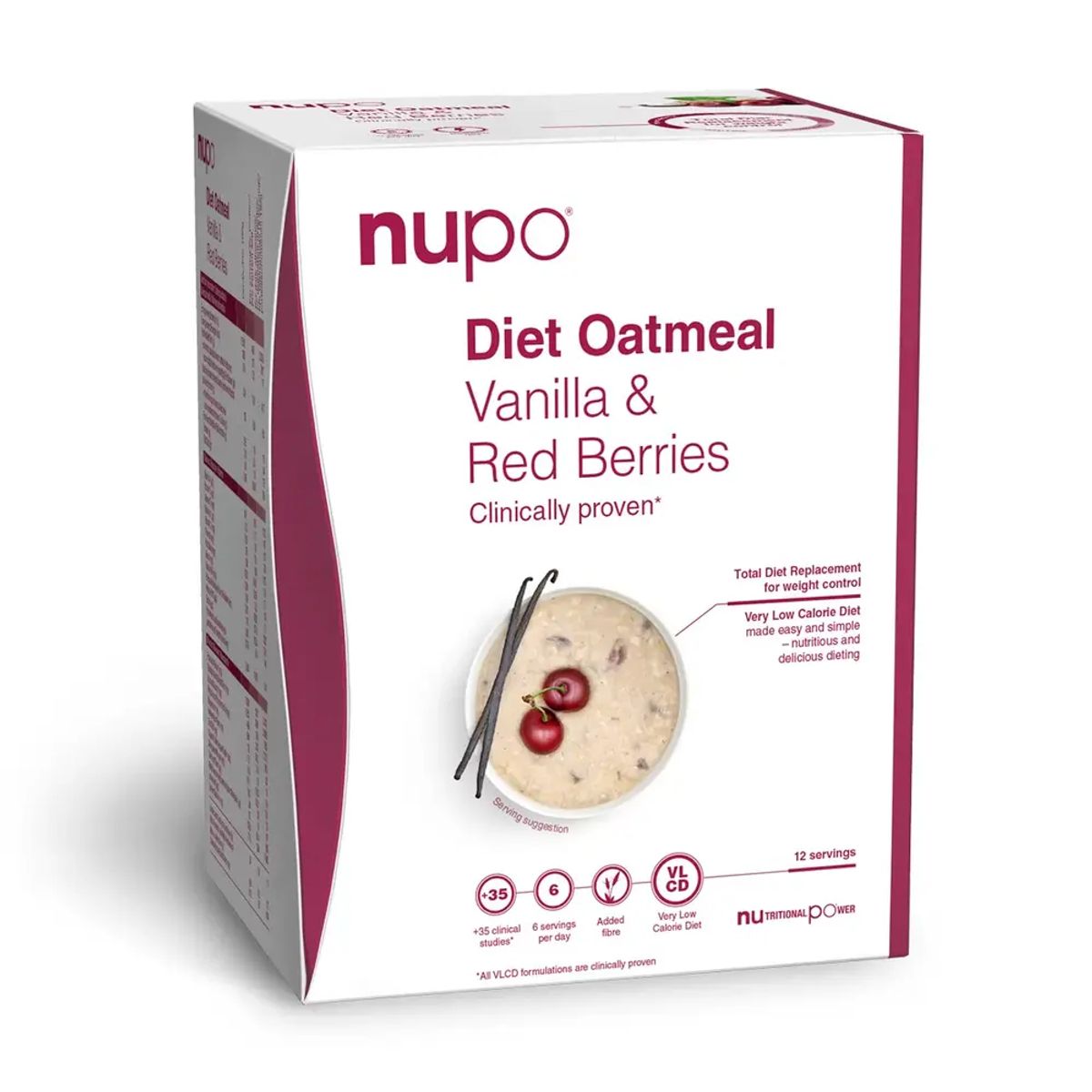 Nupo Diet Oatmeal Vanilla Red Berries, 384g.