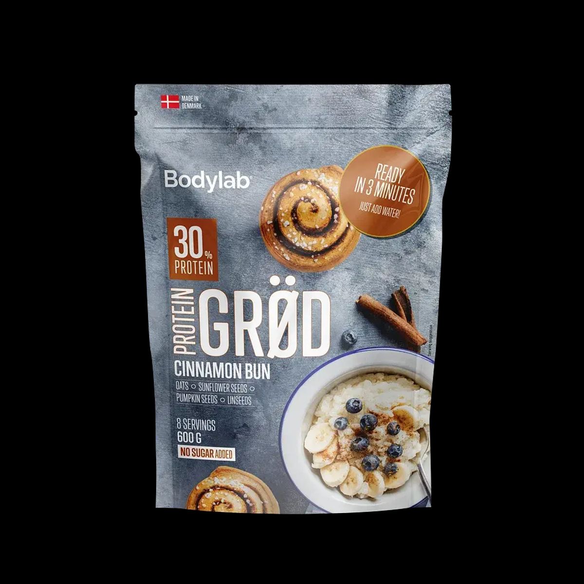 Bodylab Protein Grød cinnamon bun, 600g