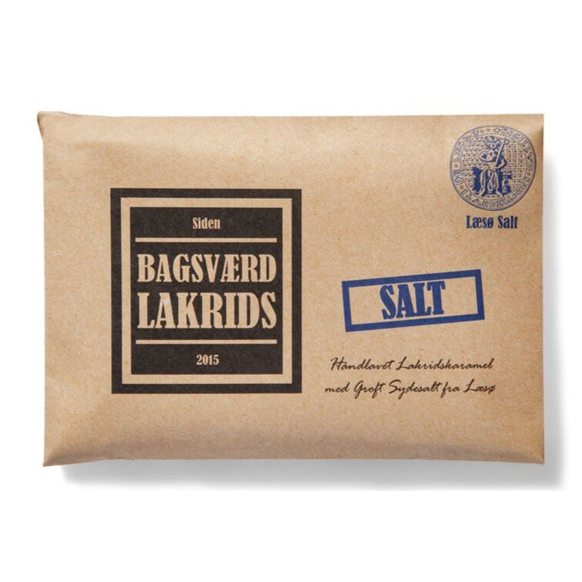 Bagsværd Lakrids Hel Plade Lakrids "Salt", 160g.