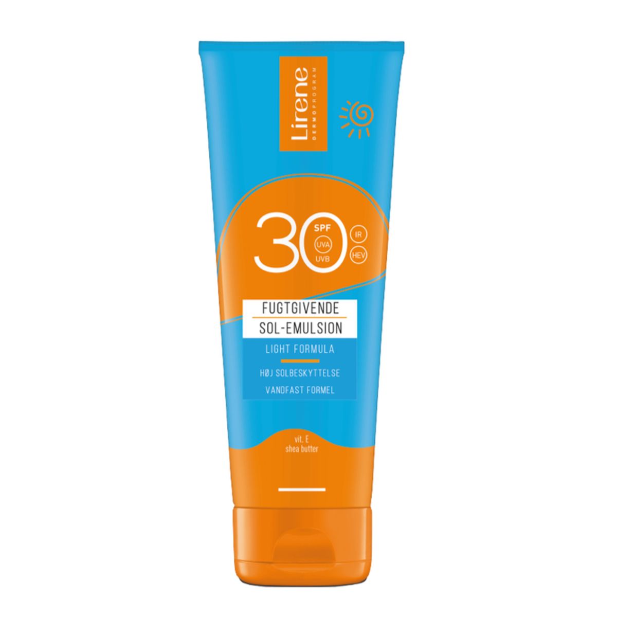 Lirene solbeskyttende fugtgivende kropslotion SPF 30, 120ml.