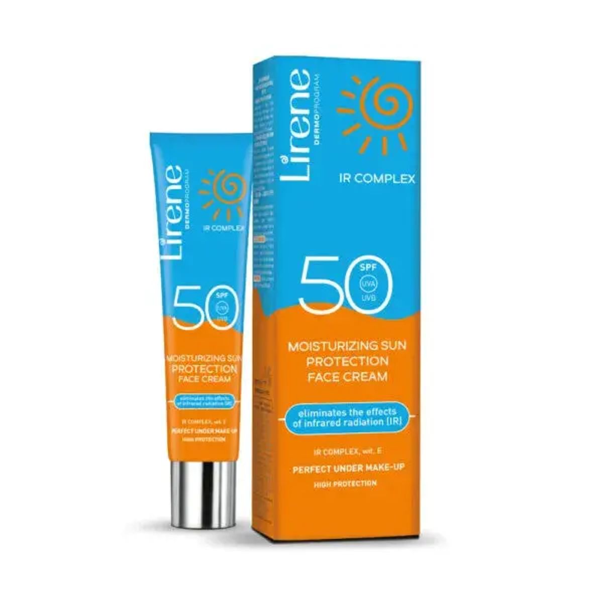 Lirene Fugtgivende solbeskyttelse til ansigt SPF50, 40ml