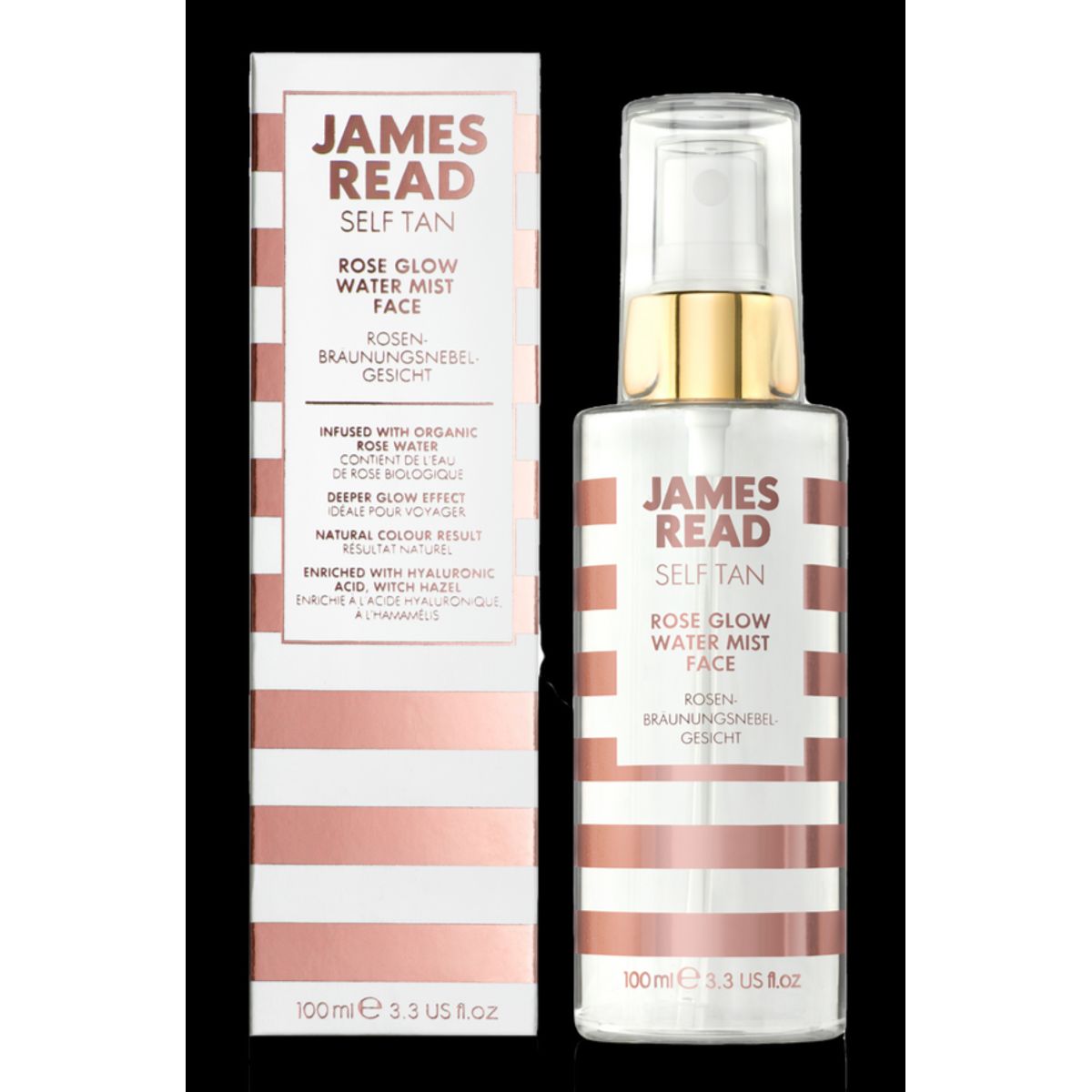 James Read Rose Glow Water Mist Face, 100ml.