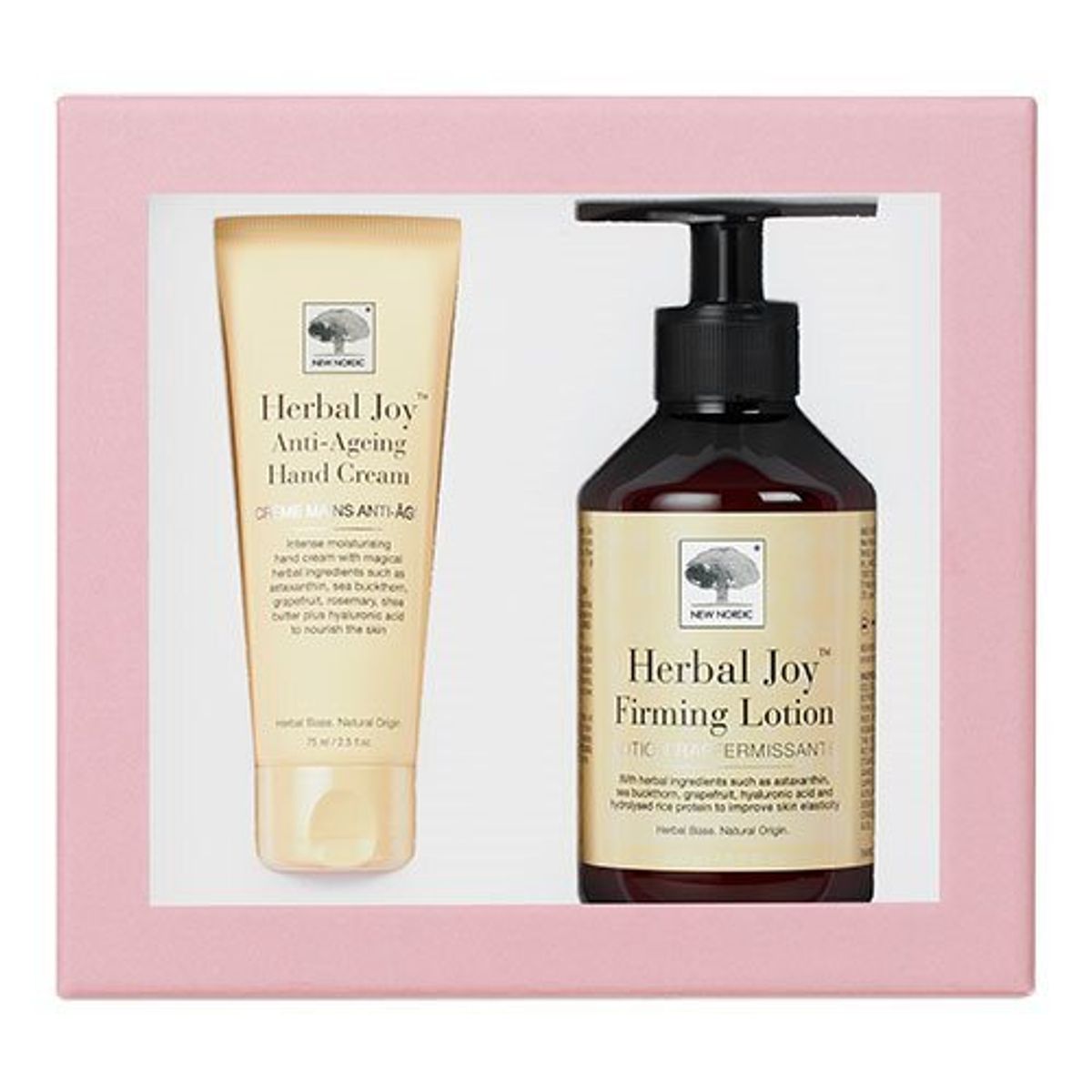 New Nordic Herbal Joy Gaveæske - Herbal Joy Hand Cream 75 ml+ Firming Lotion 250 ml