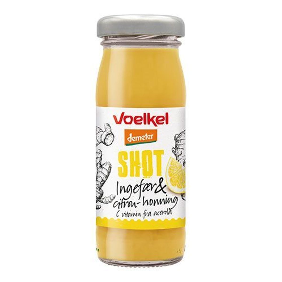 Voelkel Demeter Ingefær shot med honning & citron Ø, 95ml