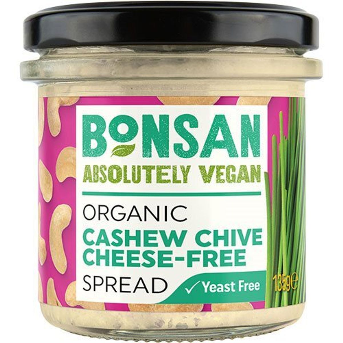 Bonsan Smørepålæg Cashew Chive Cheese-Free Ø, 135g