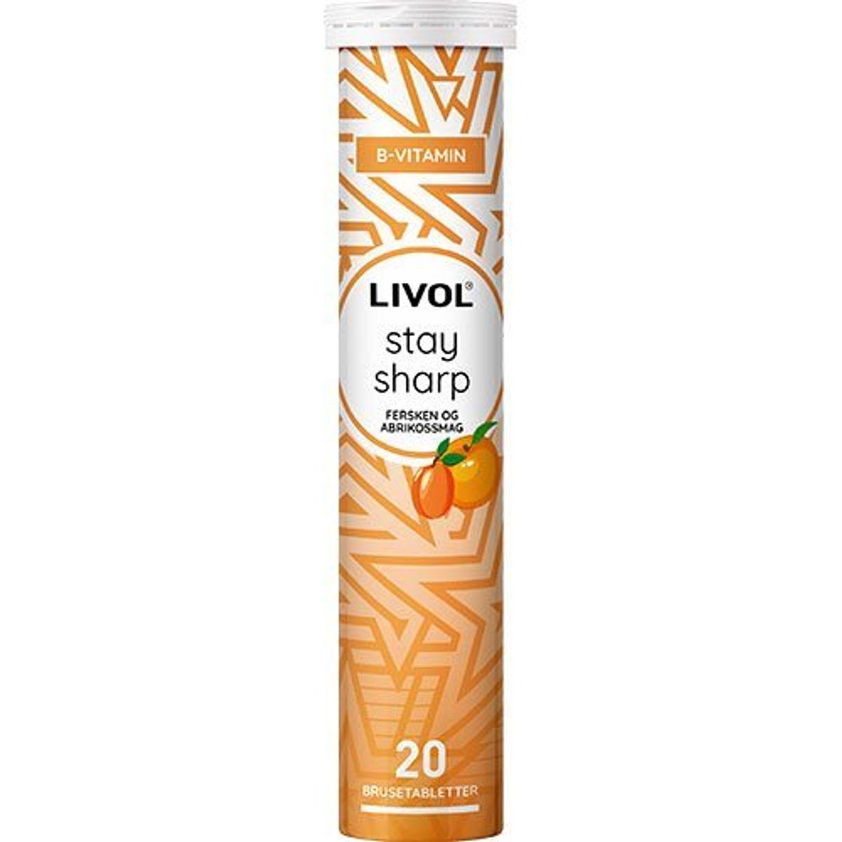 Livol Stay sharp, fersken og abrikossmag, 20tab