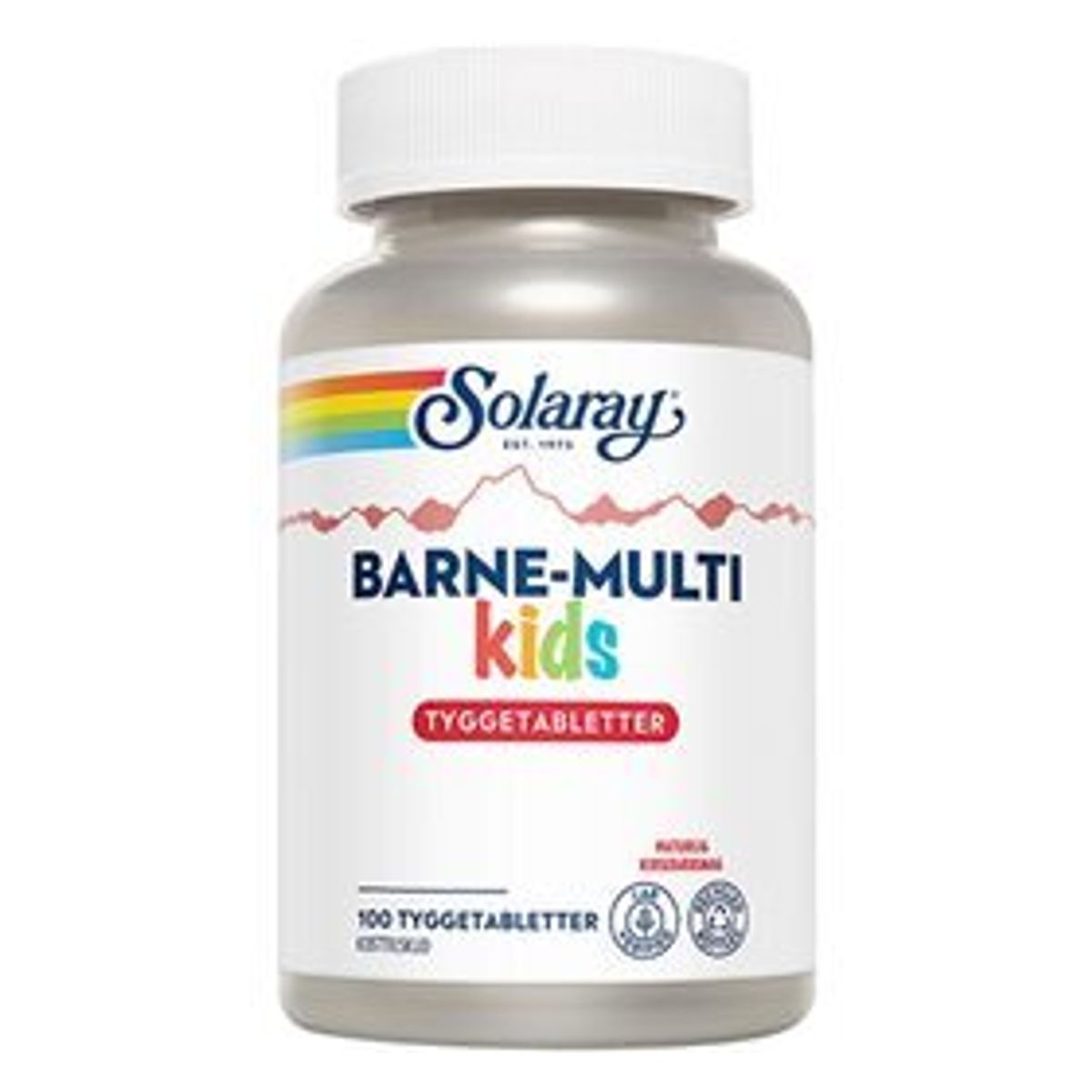 Solaray Barne-Multi kids tyggetabletter, 100tab.