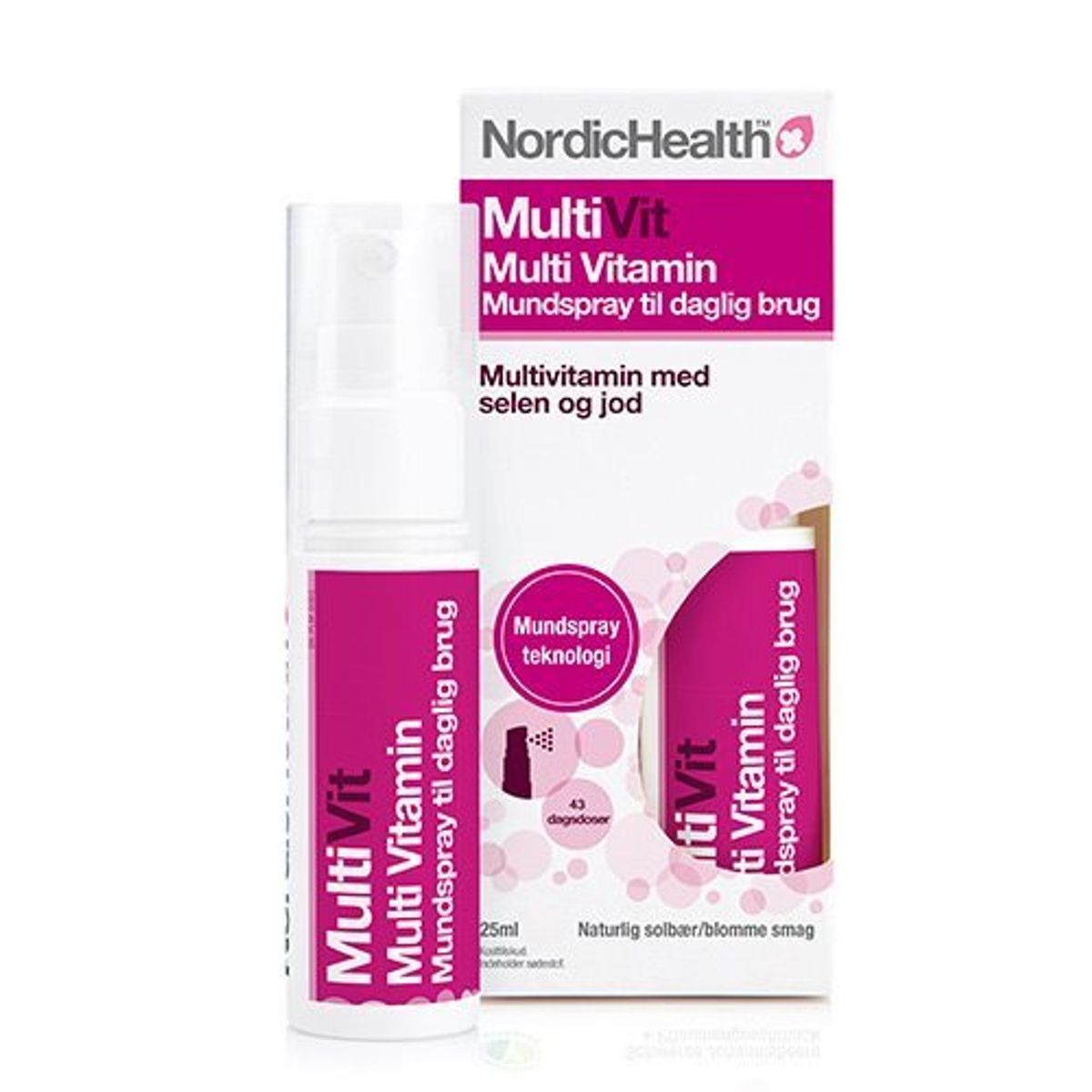 Nordichealth Multi Vitamin mund spray, 25ml.