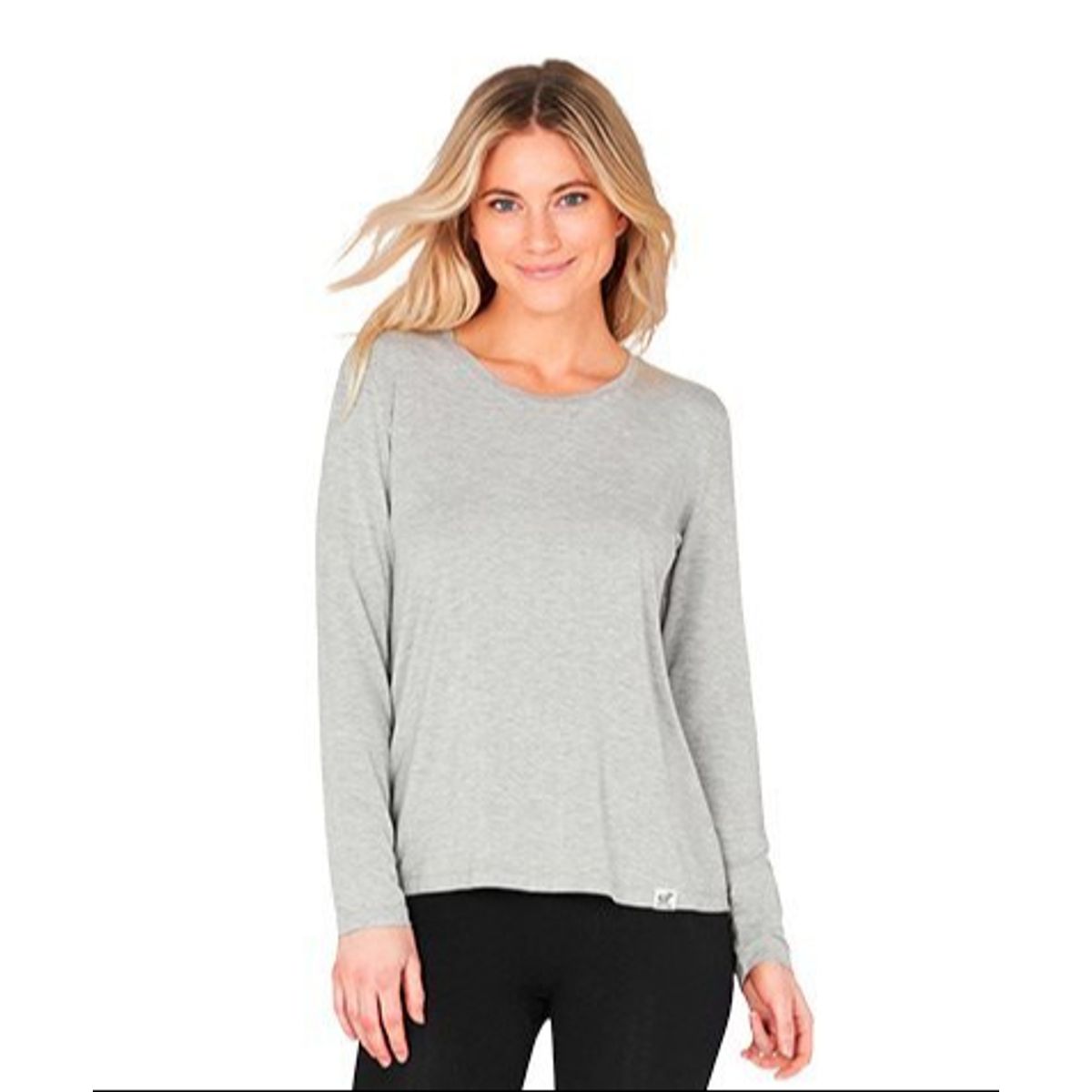 Boody Women´s Long Sleeve Round Neck T-shirt Grå str. M.